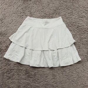 Girls Abercrombie Kids White Athletic Ruffle Skirt